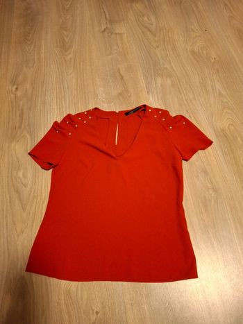 Haut femme zara taille m rouge