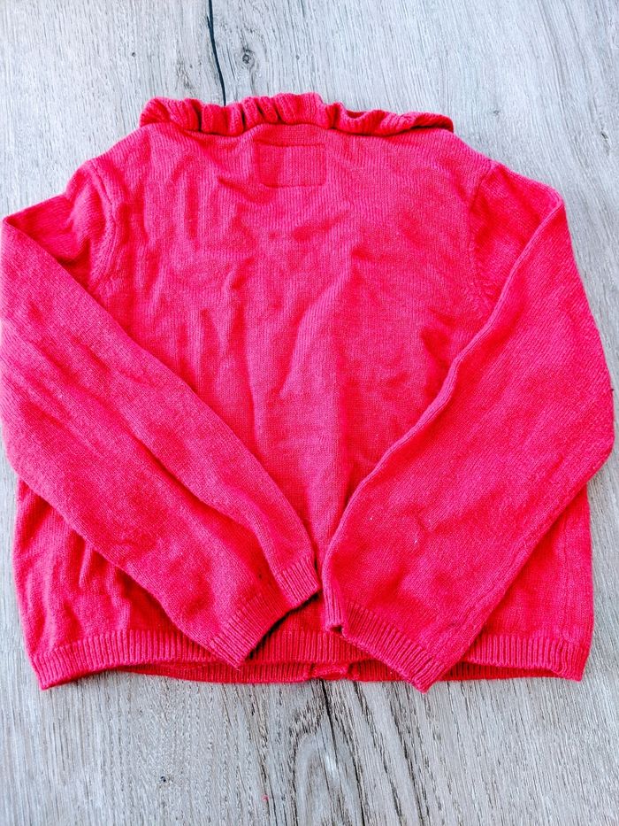 Gilet cardigan rouge sergent major 12 mois 74 cm laine et coton - photo numéro 3