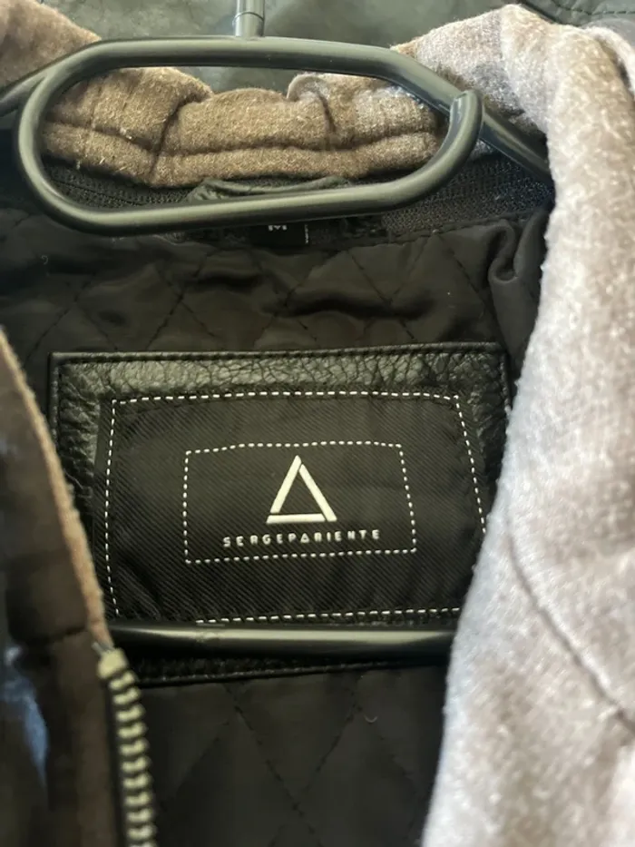 Veste en cuir de buffle doublée avec veste - photo numéro 5
