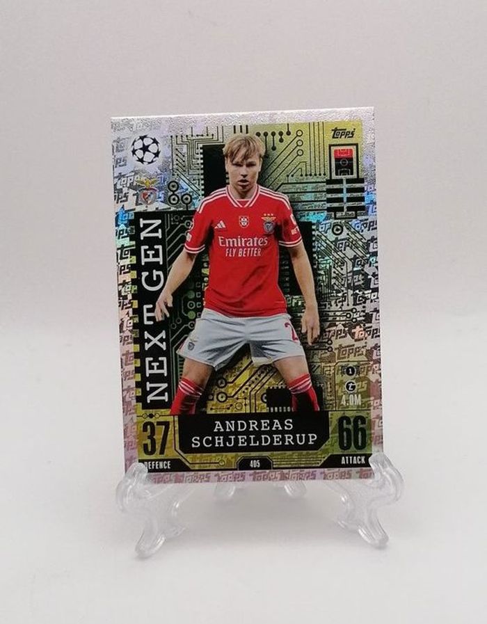 Carte Match Attax 2023-24 NEXT GEN Andreas Schjelderup n°405 SL BENFICA.
