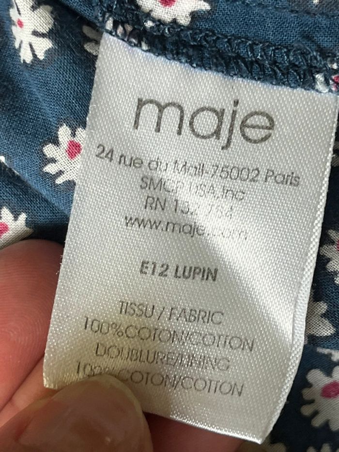 Combishort bleu à fleurs Maje S - photo numéro 4