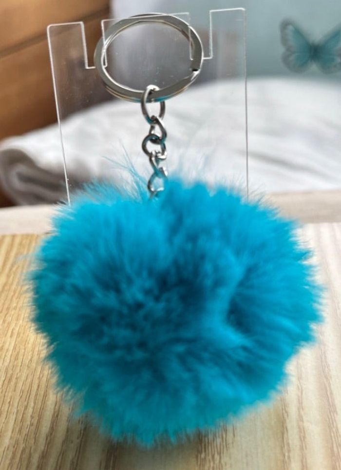 Porte clé pompon fourrure