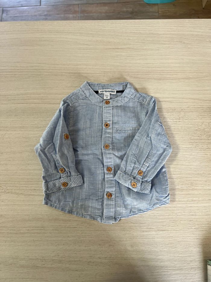 Chemise bleu Verbaudet 3 mois - photo numéro 2