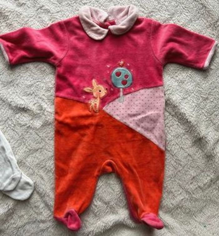 Lot de pyjamas bébé fille – Taille 3 mois - photo numéro 2
