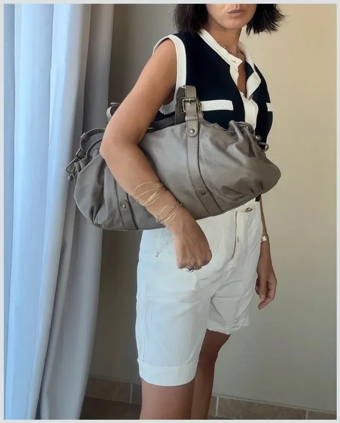 Sac 24h Gérard Darel zippé gris très bon état - photo numéro 4