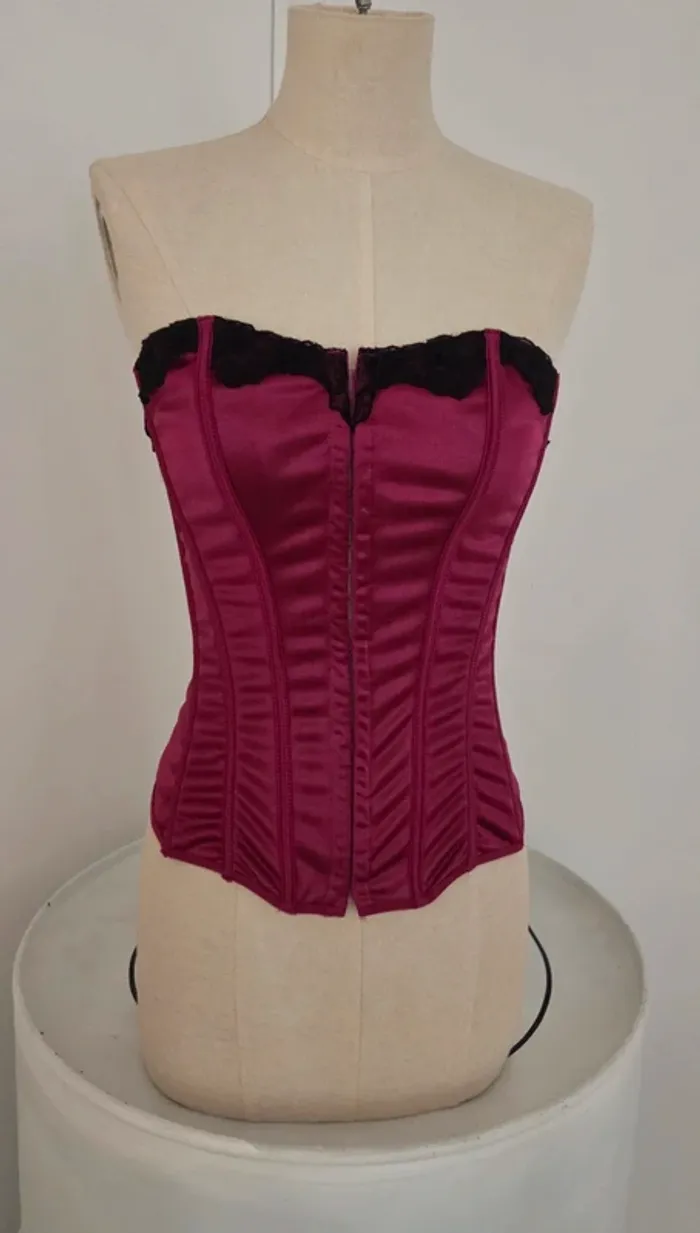 Corset bordeaux & noir – Sexy Lingerie & Fashion – Taille M
