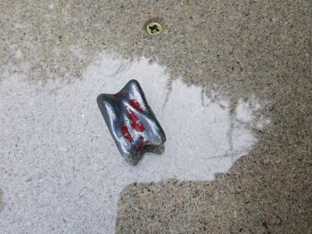 Osselet argenté rouge