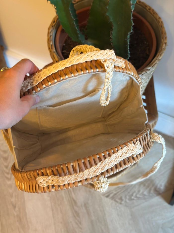 Sac bandoulière rond macramé fait main - photo numéro 9