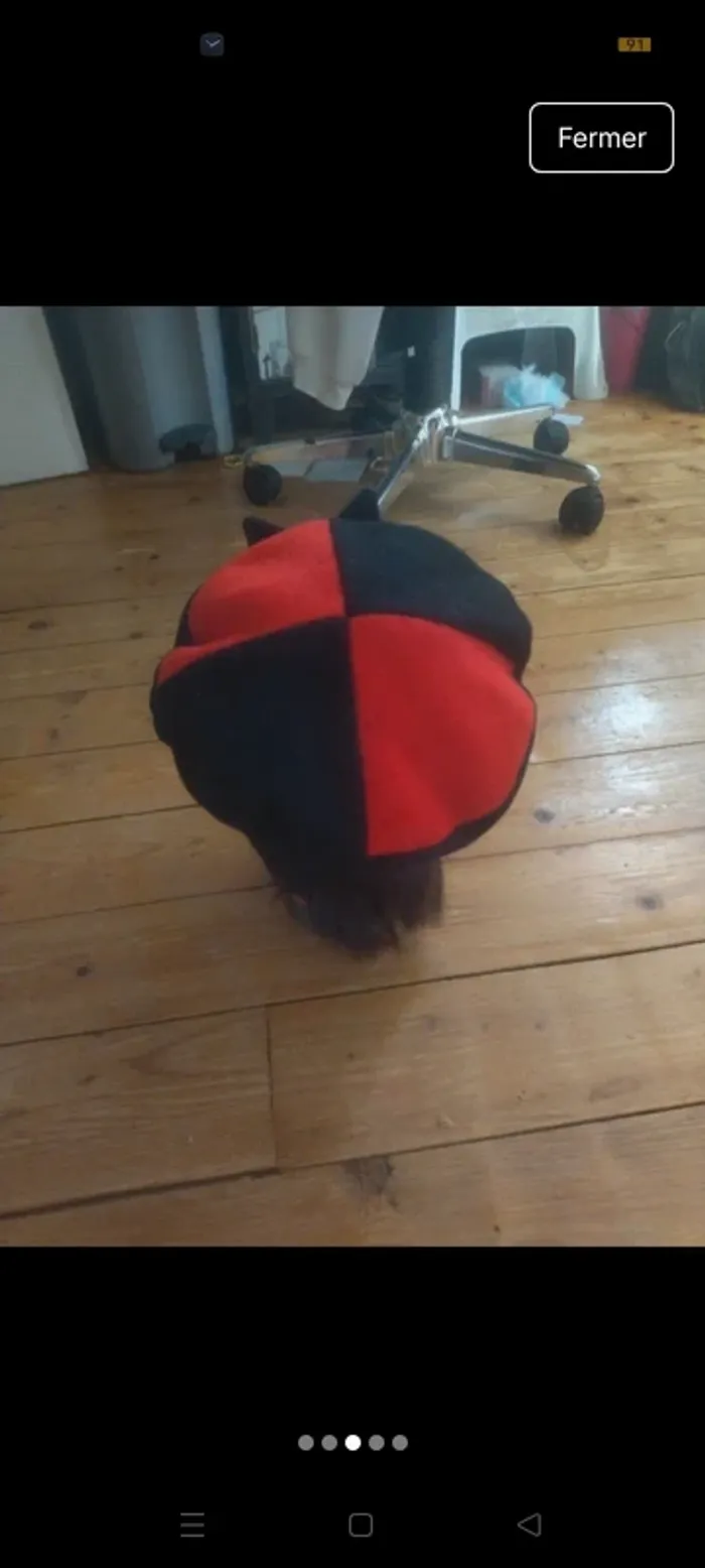 Chapeau noir et rouge - photo numéro 3