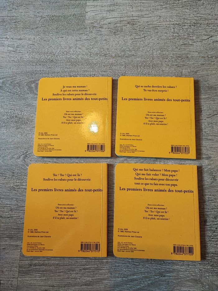 Lot de 4 livres cartonnés à rabat - photo numéro 2