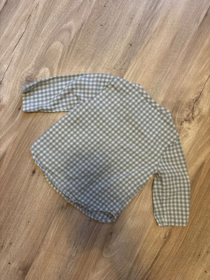 Chemise vichy grise Cyrillus 3 mois - photo numéro 3