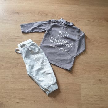 💚 Ensemble tee-shirt ML sous pull jogging 12 mois Gémo/Kimbaloo #emyfleury_12moisgarçon