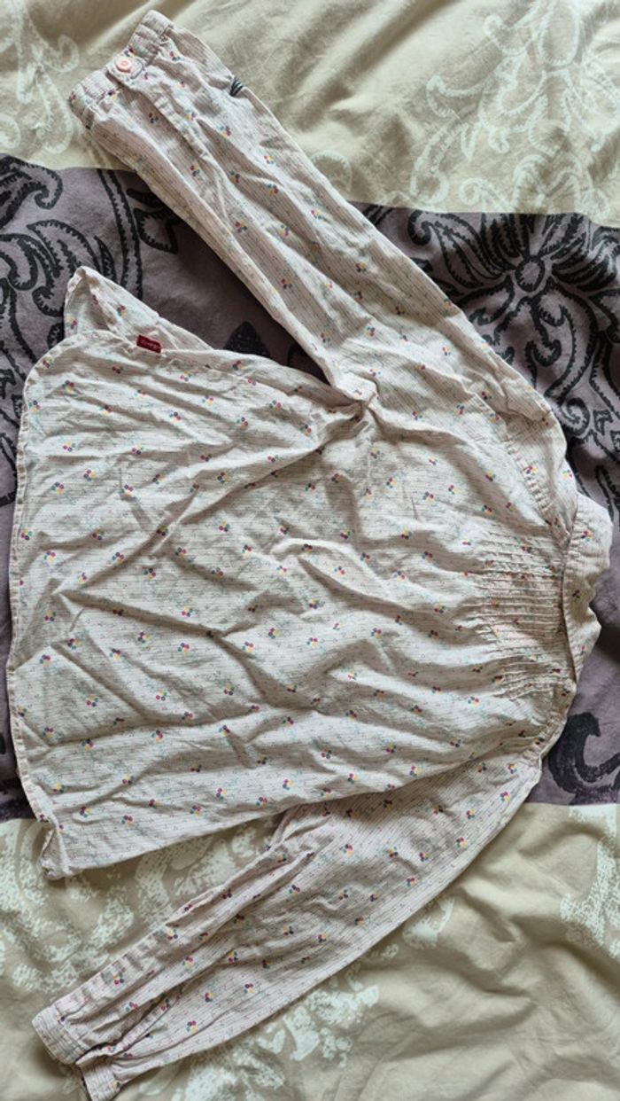 Chemise ML à rayures et fleurs Levi's 4ans - photo numéro 2