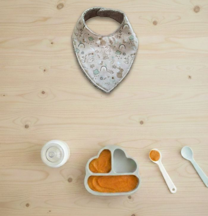 Bavoir bandana Naissance à 9 mois Création unique artisanale - photo numéro 4