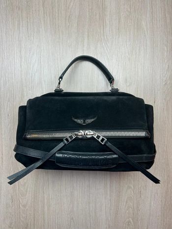 Sac à main Zadig & Voltaire Twins Zip - Cuir & Daim Noir