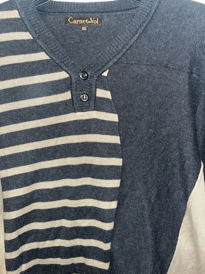 Pull gris carnet de vol XXL - photo numéro 2