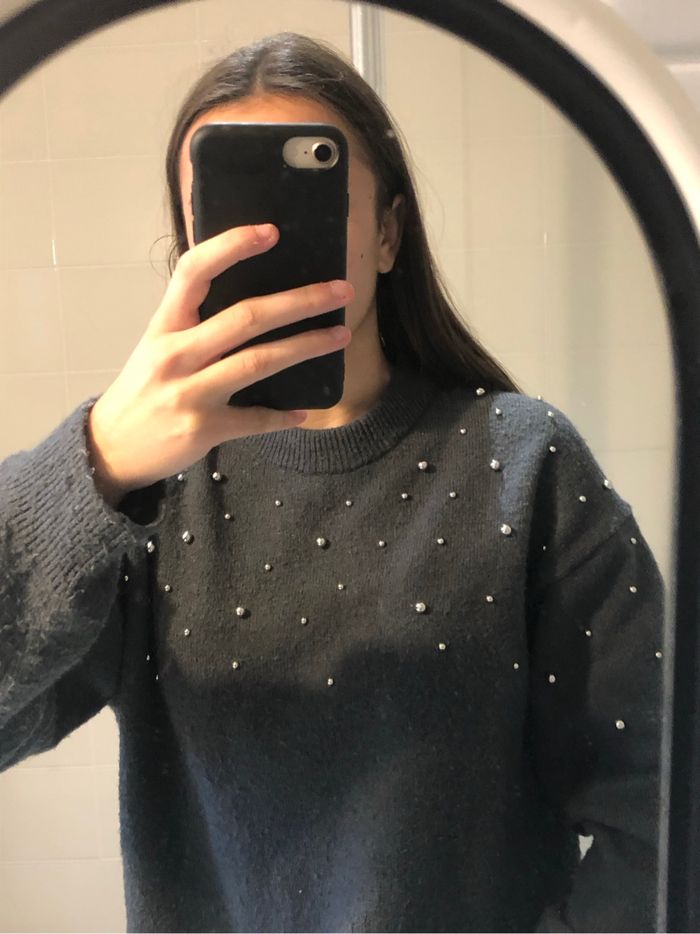 Pull gris à perle - photo numéro 6