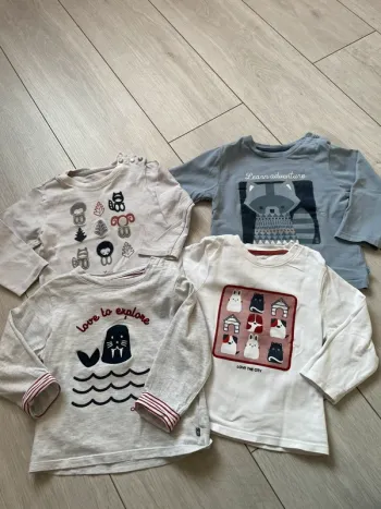 Lot de 4 tee-shirts manches longues
