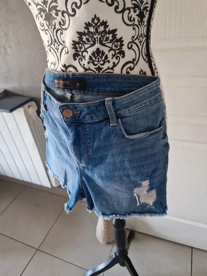 Short en jean taille 40 clockhouse - photo numéro 4