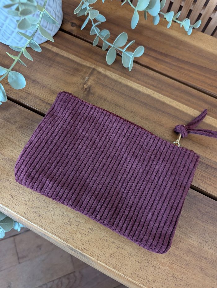 Pochette velours prune/or Mamie chérie - photo numéro 4