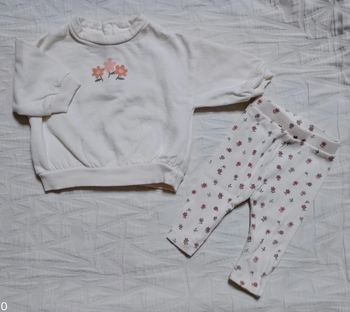 Kiabi ensemble pull sweat legging fleur 3 mois