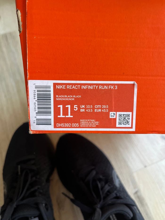 Nike React Infinity Run FK 3 Black 45,5 - photo numéro 6