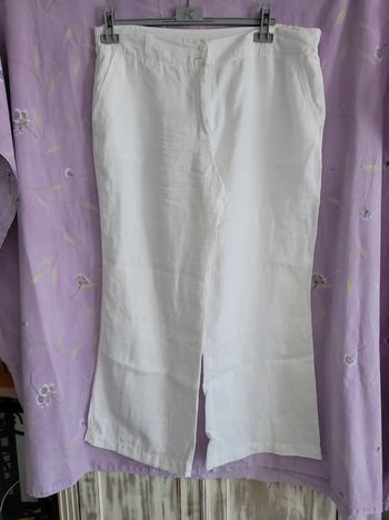 Pantalon lin blanc