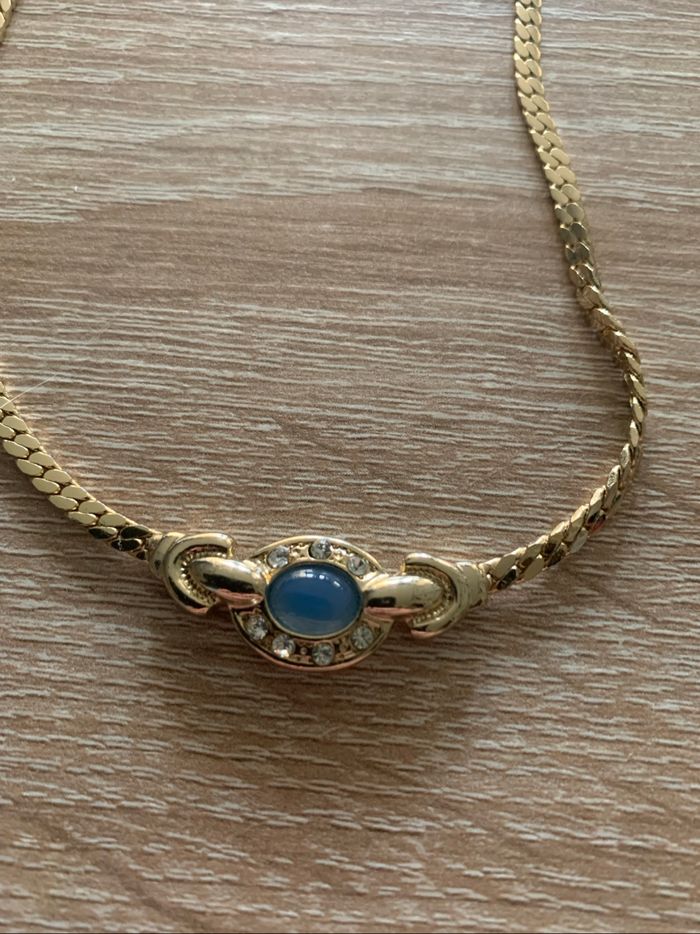 Collier vintage ovale en pâte de strass Daxon