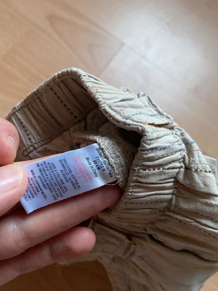 Joli short beige à rayures Orchestra T. 18 mois/80 cm garçon TBE - photo numéro 6