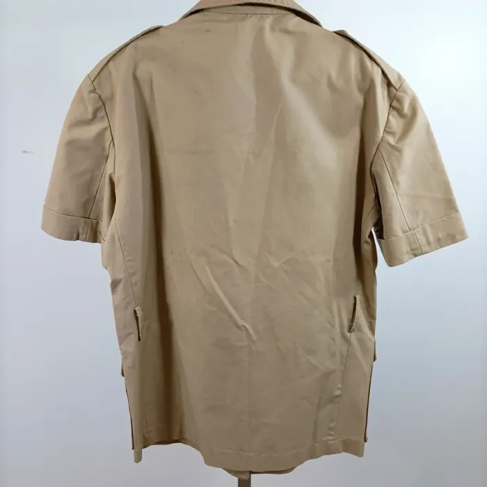 Veste saharienne beige vintage Tropical Paris manches courtes multi-poches Taille 44 A1518 - photo numéro 2