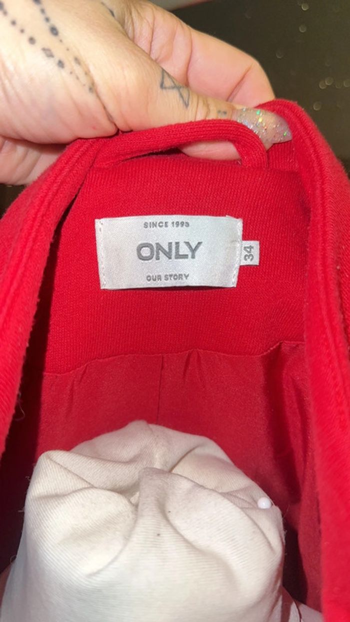 Blazer rouge Only , taille 34 - photo numéro 5