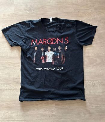 T-shirt Collector Maroon 5 World Tour 2015 – Taille L – Made in USA - Très bon état