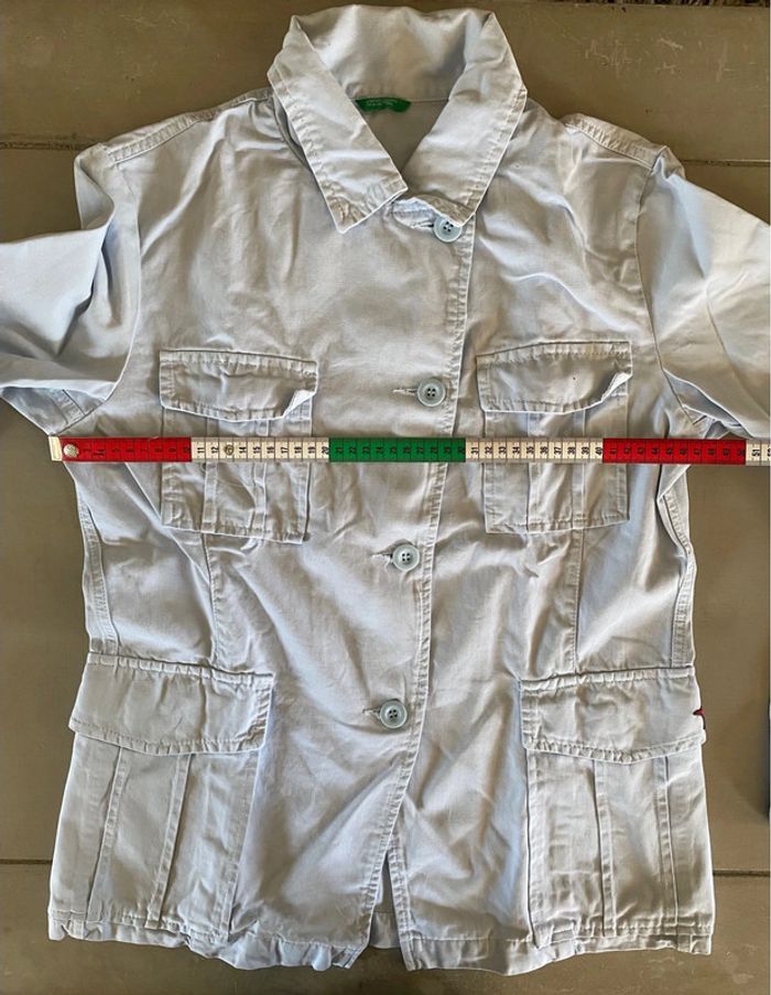 Veste chemise United Color of Benetton bleu clair taille 44 - photo numéro 14