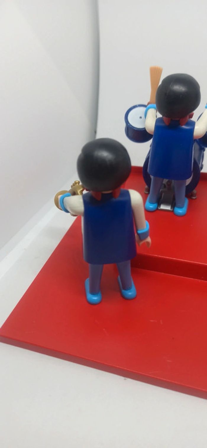 groupe de musiciens vintage avec instruments de musique et scène playmobil - photo numéro 8