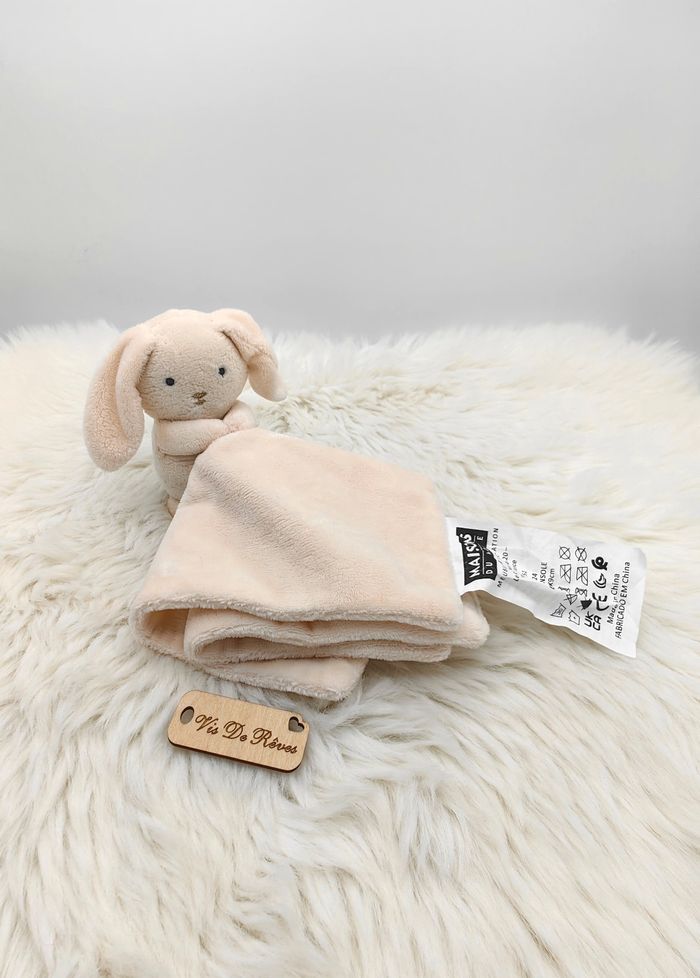 Doudou mouchoir Lapin Écru Maisons du Monde Valensole