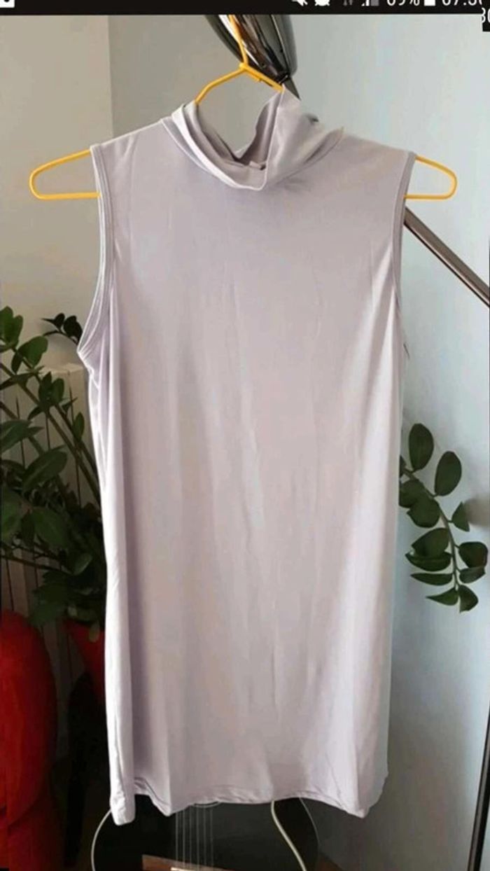 Robe  moulante courte  grise T.  S - photo numéro 2
