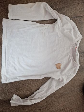 Tee shirt manche courte blanc tape à l'œil