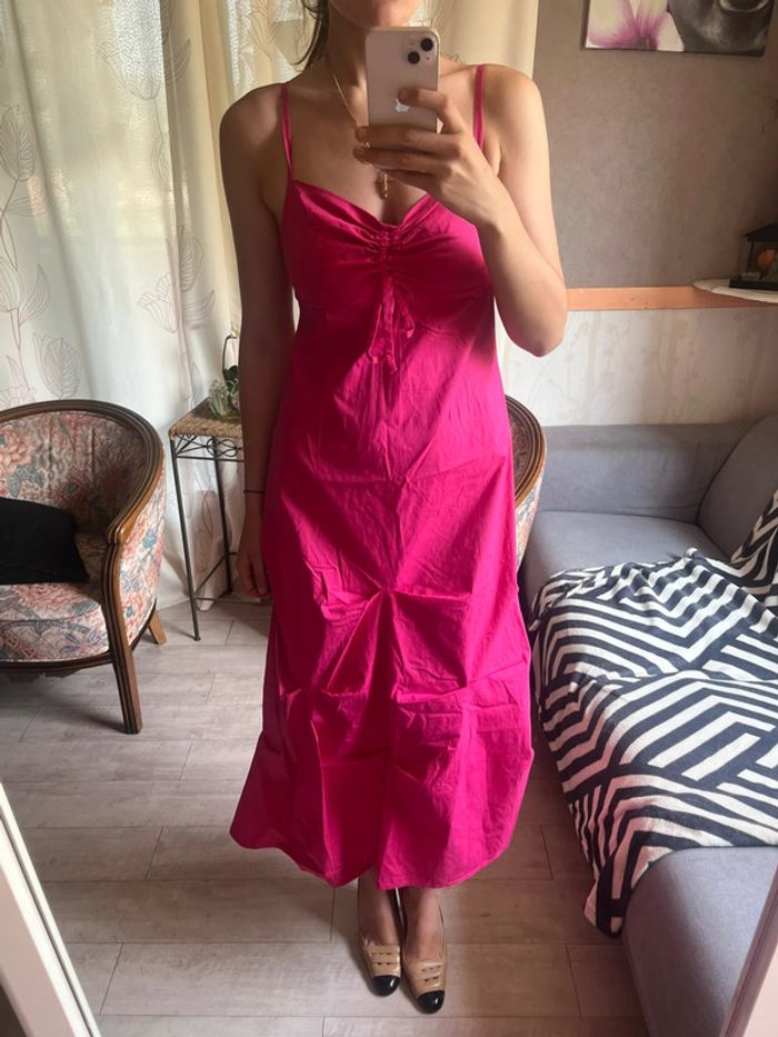 Robe fuschia longue grunge Ibiza Summer capri vintage - photo numéro 2