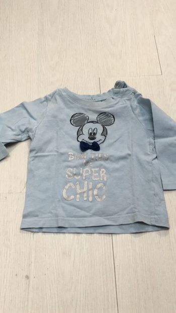 T-shirt Mickey 12 mois Disney bleu