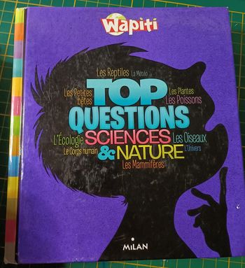 Livre "top questions sens et nature" en bon état