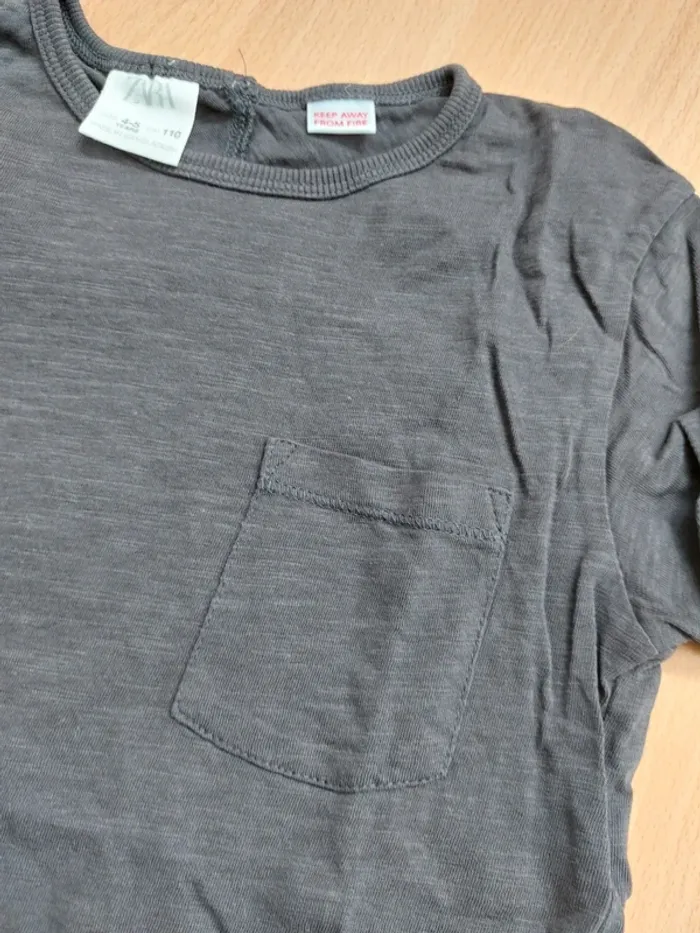 Tee-shirt noir gris anthracite - photo numéro 2