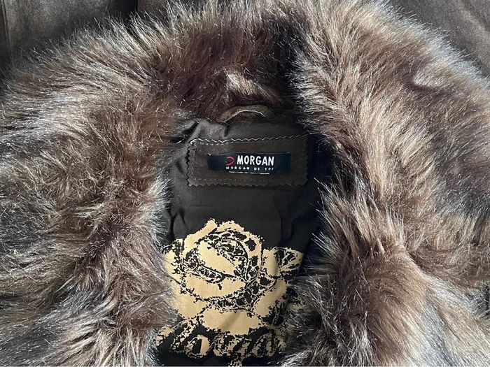 Manteau en cuir et fausse fourrure Morgan T-36 - photo numéro 4