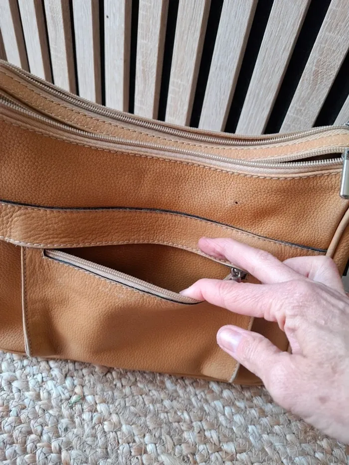 Sac bandoulière marron clair vintage - photo numéro 15