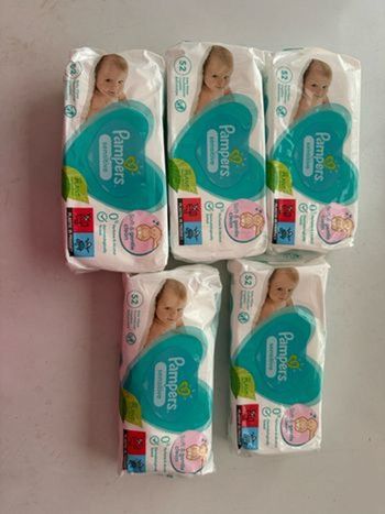 Lot de 5 paquets de lingette Pampers sensitive