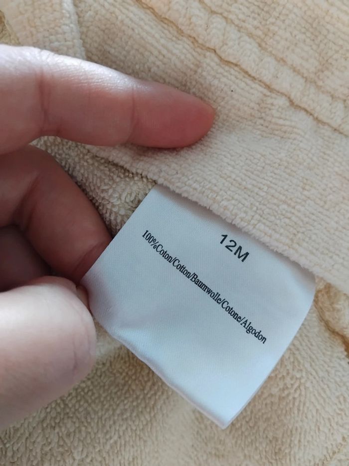 Sortie de bains 🛁 coton 100% 12mois - photo numéro 7