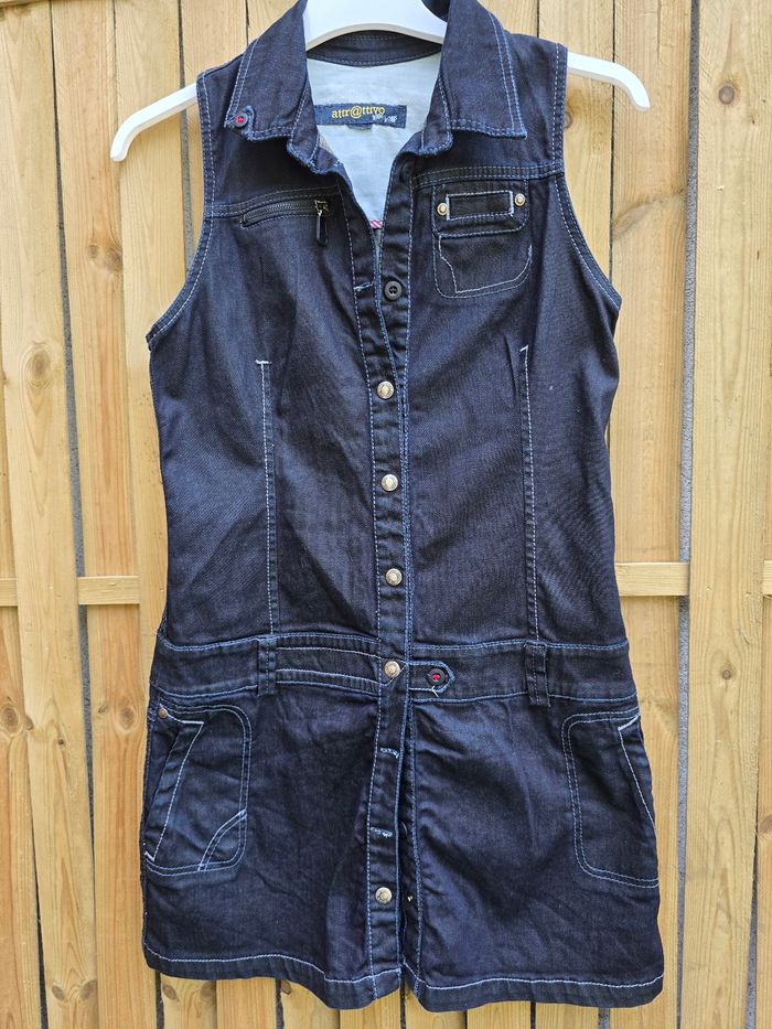 Robe cargo taille basse jeans brut 🍒vintage y2k 2000🍒taille unique voir mesures descriptif - photo numéro 9