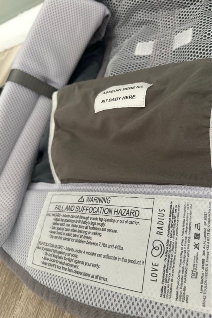 Porte bébé physiologique physiocarrier Love radius + kit naissance - photo numéro 7