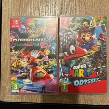 Lot jeux Mario odyssey et Mario kart switch