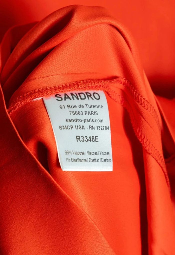 Robe Sandro Paris – rouge orangé - photo numéro 9