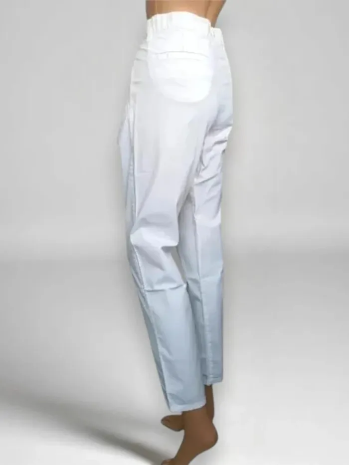 Pantalon blanc à pince coupe slim ,taille haute,extensible,marque Cimarron - photo numéro 5